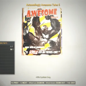 Screenshot of a Fallout 76 item for PC & Steam players, showing the stats.