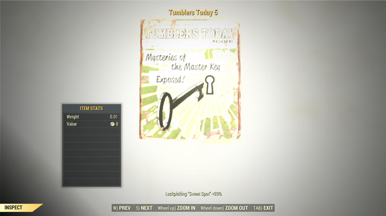 Screenshot of a Fallout 76 item for PC & Steam players, showing the stats.