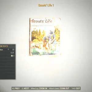 Screenshot of a Fallout 76 item for PC & Steam players, showing the stats.