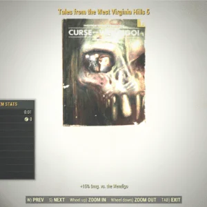 Screenshot of a Fallout 76 item for PC & Steam players, showing the stats.