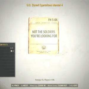 Screenshot of a Fallout 76 item for PC & Steam players, showing the stats.