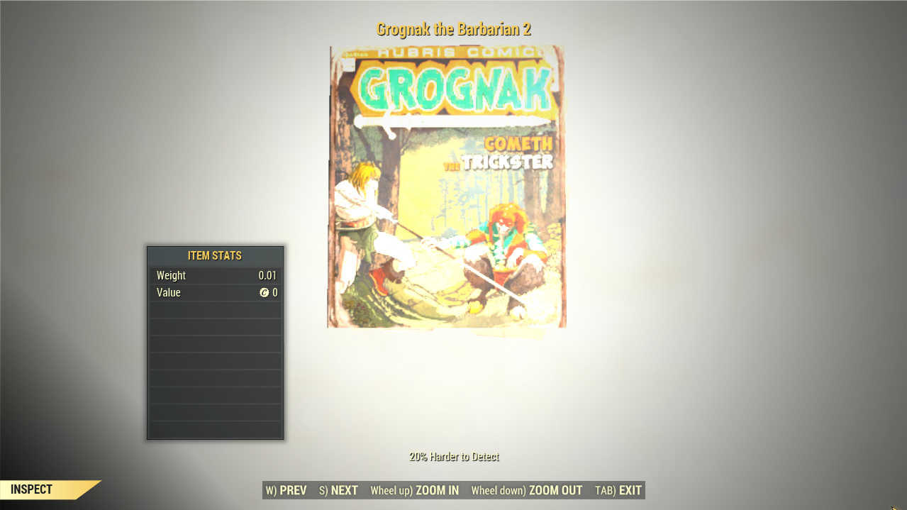 Screenshot of a Fallout 76 item for PC & Steam players, showing the stats.