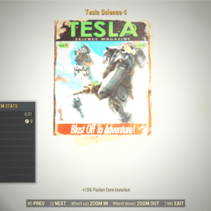Screenshot of a Fallout 76 item for PC & Steam players, showing the stats.
