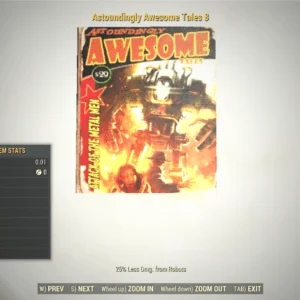 Screenshot of a Fallout 76 item for PC & Steam players, showing the stats.
