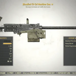 Screenshot of a Fallout 76 item for PC & Steam players, showing the stats.
