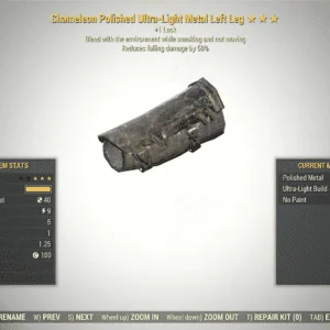 Screenshot of a Fallout 76 item for PC & Steam players, showing the stats.