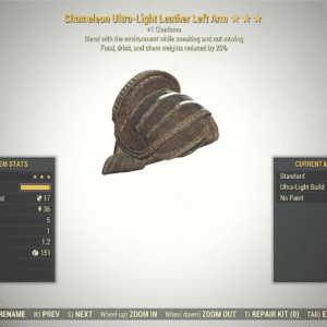 Screenshot of a Fallout 76 item for PC & Steam players, showing the stats.