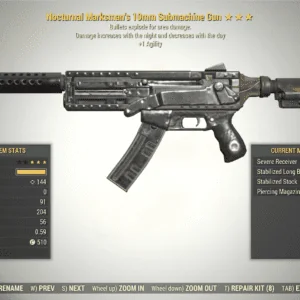 Screenshot of a Fallout 76 item for PC & Steam players, showing the stats.