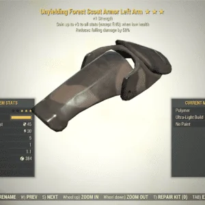Screenshot of a Fallout 76 item for PC & Steam players, showing the stats.