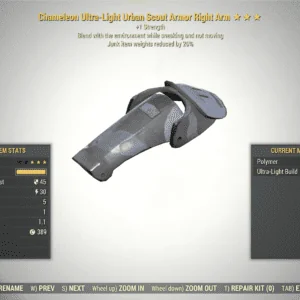 Screenshot of a Fallout 76 item for PC & Steam players, showing the stats.