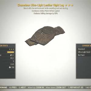 Screenshot of a Fallout 76 item for PC & Steam players, showing the stats.