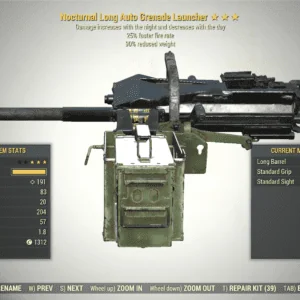 Screenshot of a Fallout 76 item for PC & Steam players, showing the stats.