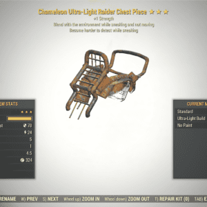 Screenshot of a Fallout 76 item for PC & Steam players, showing the stats.
