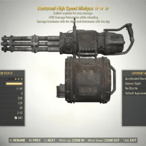 Screenshot of a Fallout 76 item for PC & Steam players, showing the stats.