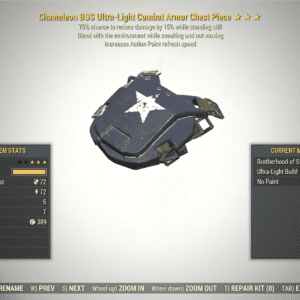 Screenshot of a Fallout 76 item for PC & Steam players, showing the stats.