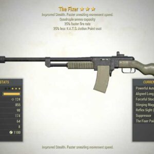 Screenshot of a Quad Fixer for Fallout 76 item PC & Steam players, showing the stats.