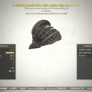 Screenshot of a Fallout 76 item for PC & Steam players, showing the stats.