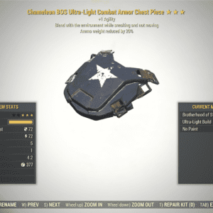 Screenshot of a Fallout 76 item for PC & Steam players, showing the stats.