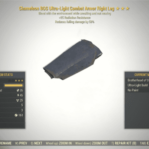 Screenshot of a Fallout 76 item for PC & Steam players, showing the stats.