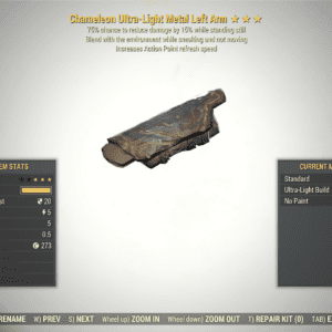 Screenshot of a Fallout 76 item for PC & Steam players, showing the stats.