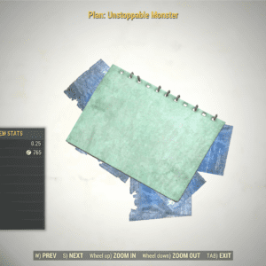 Screenshot of a Fallout 76 item for PC & Steam players, showing the stats.