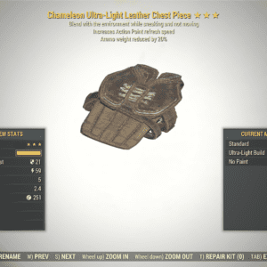 Screenshot of a Fallout 76 item for PC & Steam players, showing the stats.