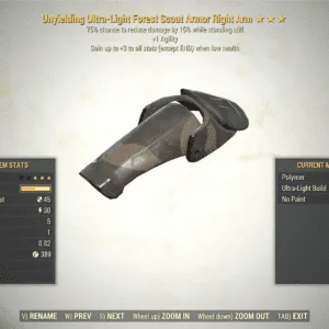 Screenshot of a Fallout 76 item for PC & Steam players, showing the stats.