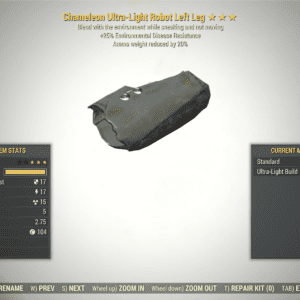 Screenshot of a Fallout 76 item for PC & Steam players, showing the stats.