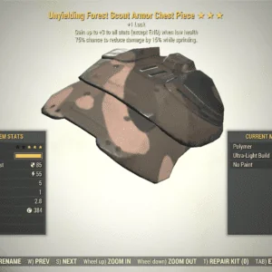 Screenshot of a Fallout 76 item for PC & Steam players, showing the stats.