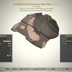 Screenshot of a Fallout 76 item for PC & Steam players, showing the stats.