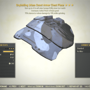 Screenshot of a Fallout 76 item for PC & Steam players, showing the stats.