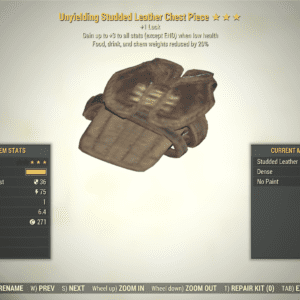Screenshot of a Fallout 76 item for PC & Steam players, showing the stats.