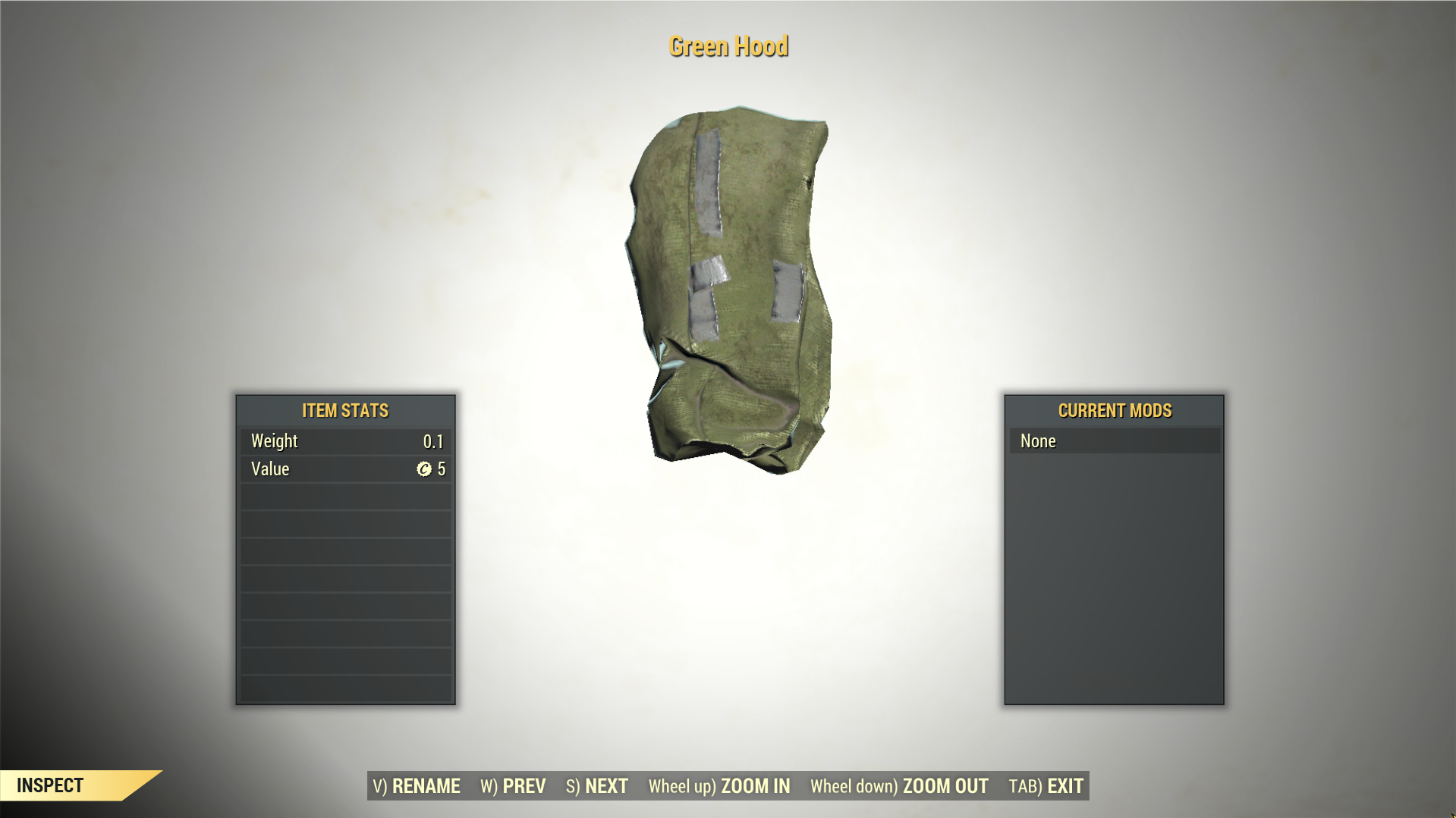 Screenshot of a Fallout 76 item for PC & Steam players, showing the stats.