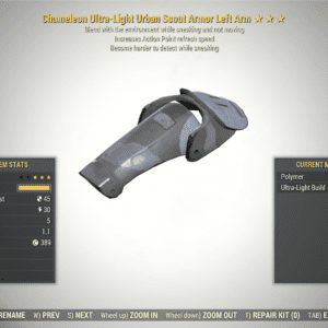 Screenshot of a Fallout 76 item for PC & Steam players, showing the stats.