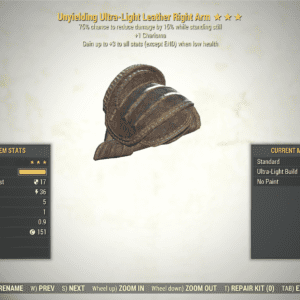 Screenshot of a Fallout 76 item for PC & Steam players, showing the stats.