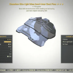 Screenshot of a Fallout 76 item for PC & Steam players, showing the stats.
