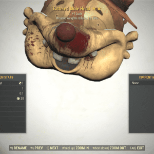 Screenshot of a Fallout 76 item for PC & Steam players, showing the stats.