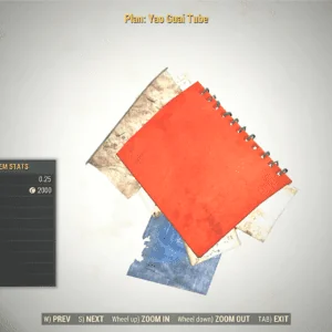 Screenshot of a Fallout 76 item for PC & Steam players, showing the stats.