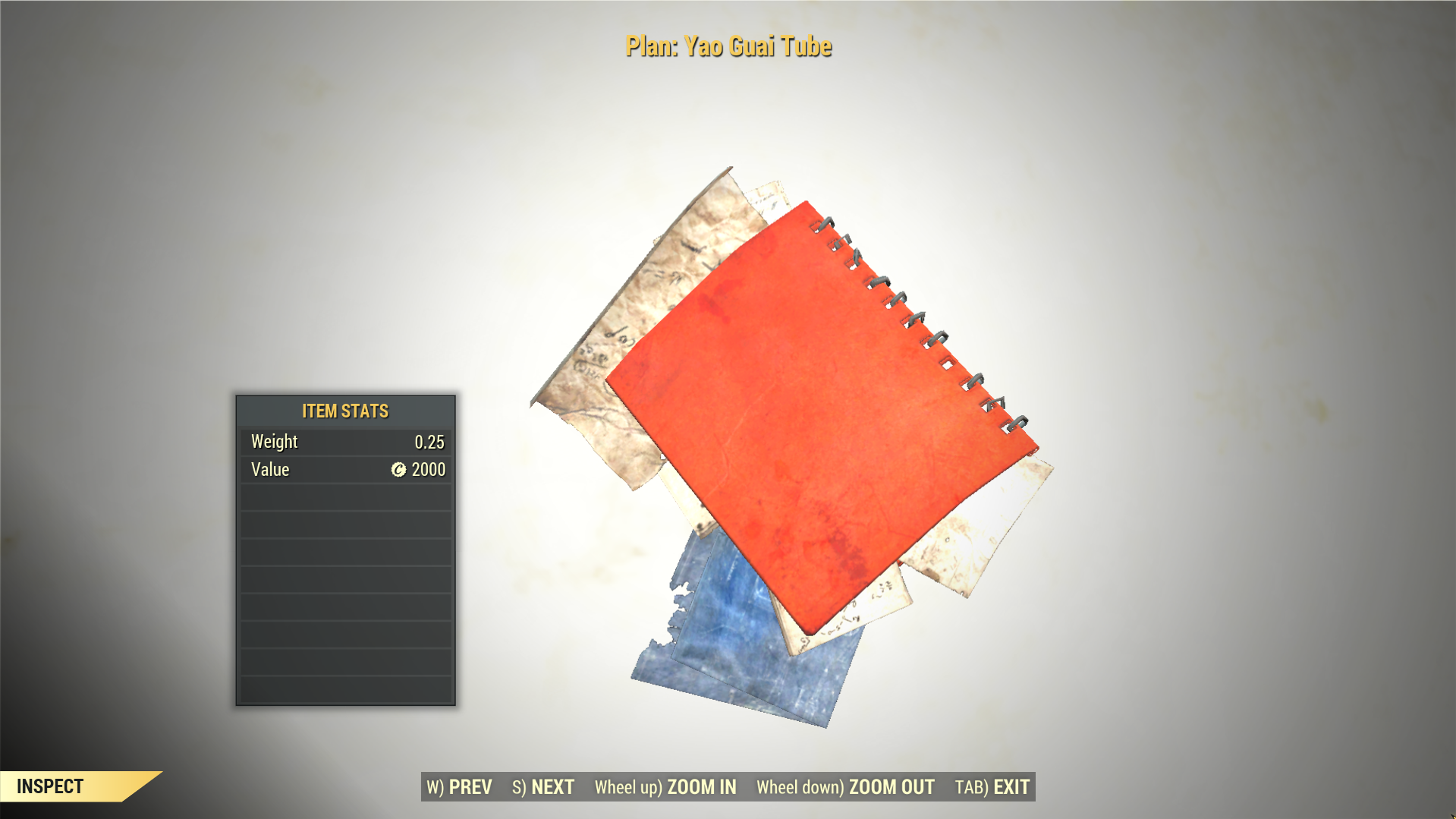 Screenshot of a Fallout 76 item for PC & Steam players, showing the stats.