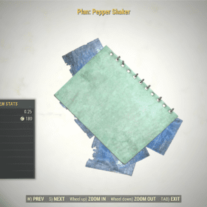 Screenshot of a Fallout 76 item for PC & Steam players, showing the stats.