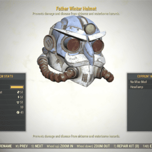 Screenshot of a Fallout 76 item for PC & Steam players, showing the stats.