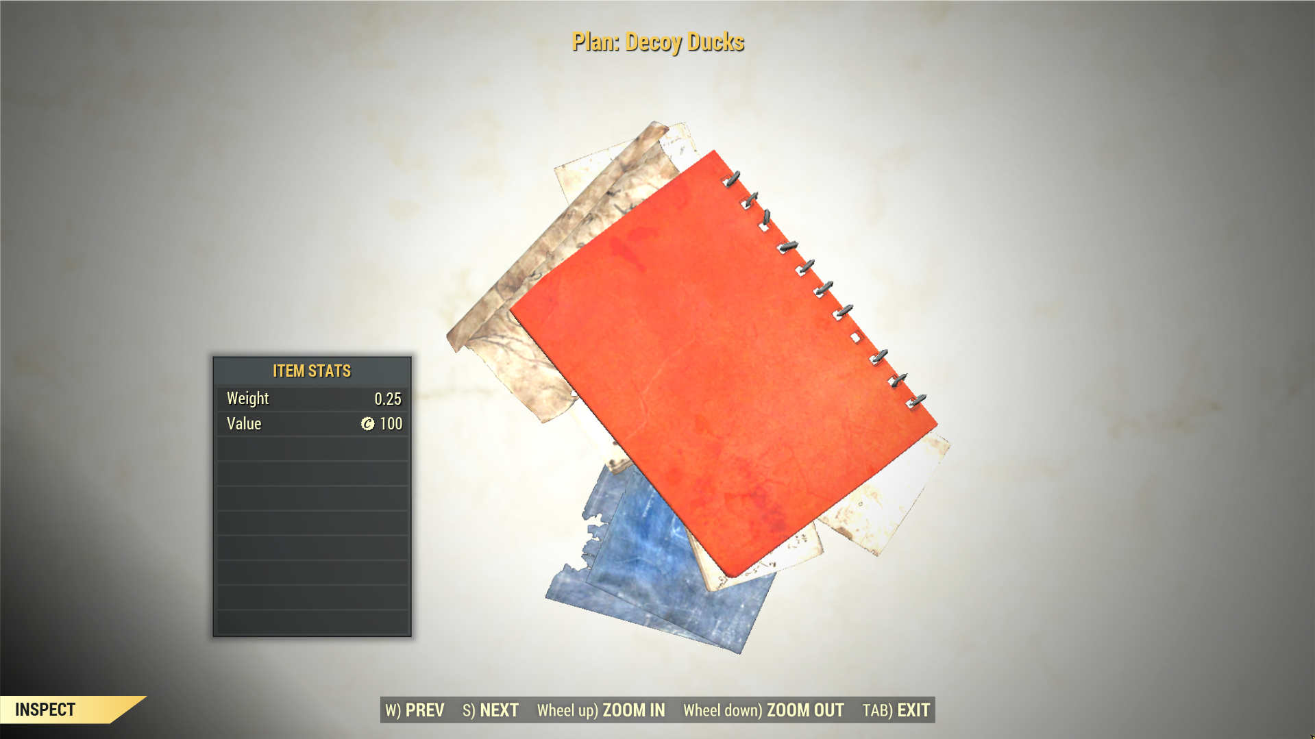 Screenshot of a Fallout 76 item for PC & Steam players, showing the stats.
