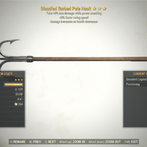 Screenshot of a Fallout 76 item for PC & Steam players, showing the stats.