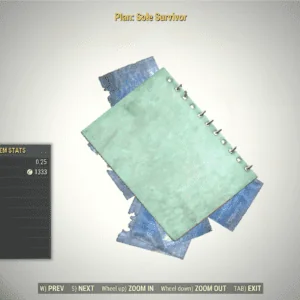 Screenshot of a Fallout 76 item for PC & Steam players, showing the stats.