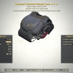 Screenshot of a Fallout 76 item for PC & Steam players, showing the stats.