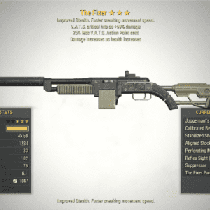Screenshot of a Fallout 76 item for PC & Steam players, showing the stats.