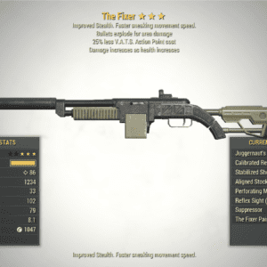 Screenshot of a Fallout 76 item for PC & Steam players, showing the stats.