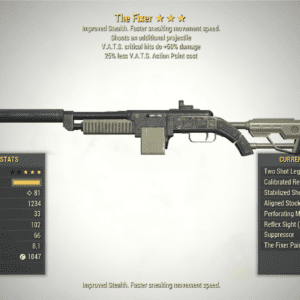 Screenshot of a Fallout 76 item for PC & Steam players, showing the stats.