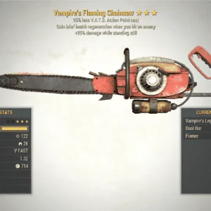 Screenshot of a Fallout 76 item for PC & Steam players, showing the stats.