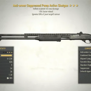 Screenshot of a Fallout 76 item for PC & Steam players, showing the stats.